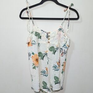 Urban Outfitters Highland Ruffle Tie-Shoulder Babydoll Playsuit Romper Size XS